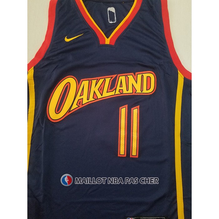 Maillot Golden State Warriors Klay Thompson NO 11 Ville 2020-21 Noir